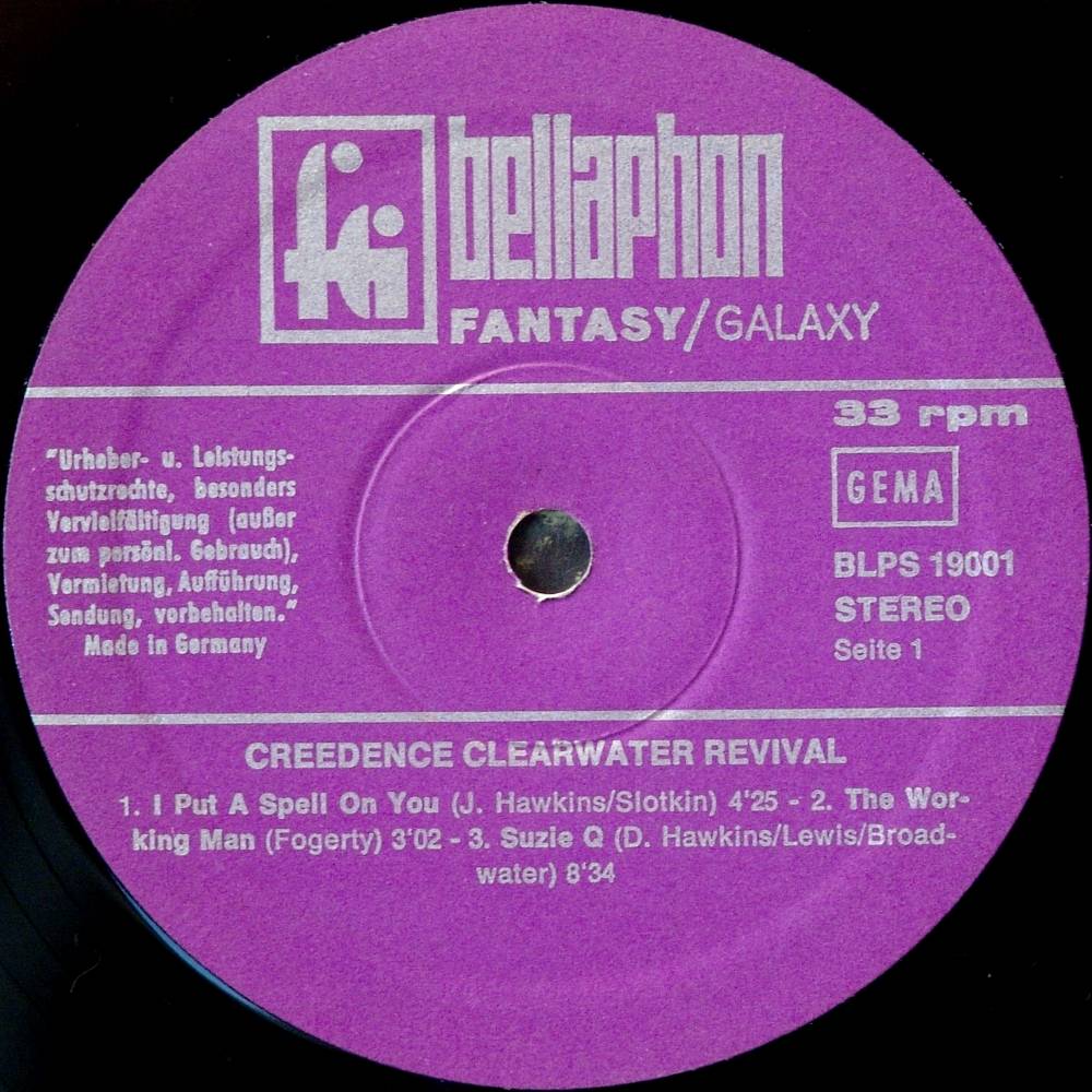 Creedence Clearwater Revival Creedence Clearwater Revival [lp label a de]